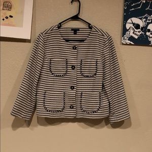 {Tommy Hilfiger} -Size 16- Striped cropped jacket